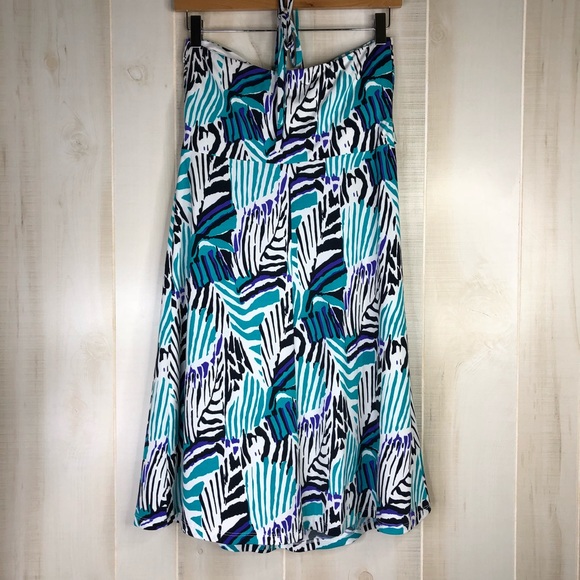 MSK Halter Sleeveless Multi Color Dress Size M - Picture 5 of 6